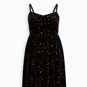 Torrid velvet starry midi dress
